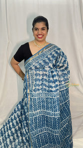 Vriksham Blue Paisley Designer  Kota Cotton Saree-VS4456